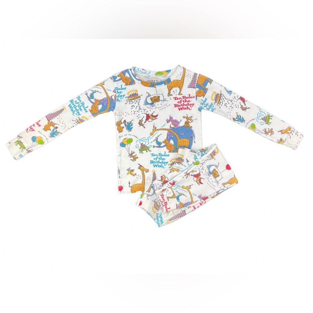 BOOKS TO BED "Ten Rules of the Birthday Wish" Cotton Pajama Set - 3Y